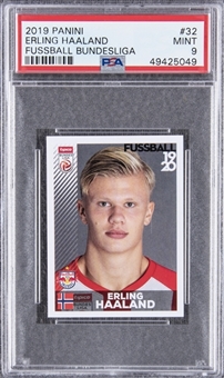 2019-20 Panini "Fussball Bundesliga" #32 Erling Haaland Rookie Card - PSA MINT 9